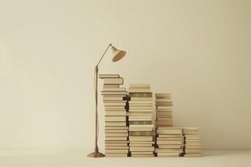 A clean and stylish Book Day concept background in a minimalistic design.