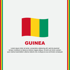 Guinea Flag Background Design Template. Guinea Independence Day Banner Social Media Post. Guinea Cartoon