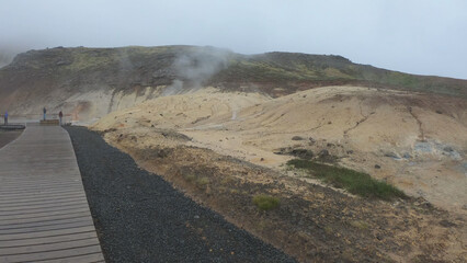 Seltún - the colourful Geothermal Area at Krýsuvík, Iceland. Krýsuvík geothermal area is...