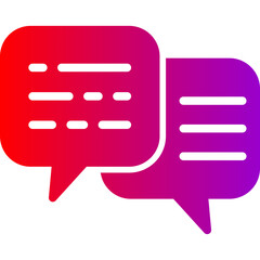 Chat Vector Glyph Gradient Icons