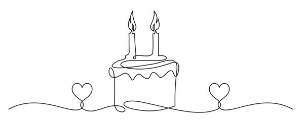 birthday cake outline