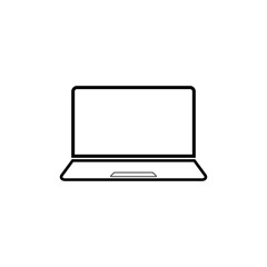 laptop icon isolate on white background.