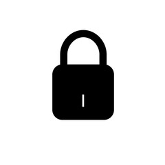 Lock icon isolate on white background