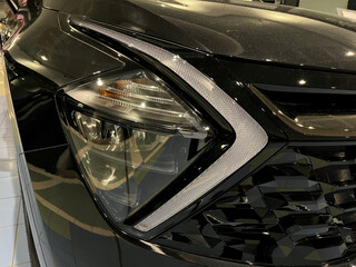 Front LED low beam and high beam headlights