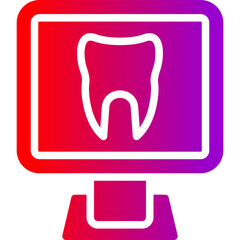 Monitor Vector Glyph Gradient Icons