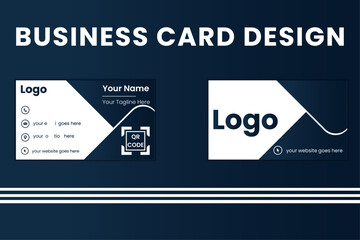 Creative and Clean Business Card. creative business card vector design template. Business card for business and personal use. Vector illustration design. Horizontal layout, Print ready