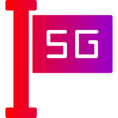 5G-3 Vector Glyph Gradient Icons