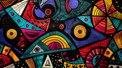 Obraz premium Texture in Ethnic Style for background - AI Generated