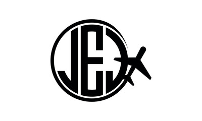 JEJ three initial letter circle tour & travel agency logo design vector template. hajj Umrah agency, abstract, wordmark, business, monogram, minimalist, brand, company, flat, tourism agency, tourist - obrazy, fototapety, plakaty