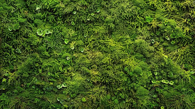 A minimalist moss picture with a sleek, monochromatic design, focusing on the subtle variations in moss texture and depth.
