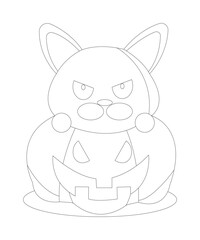 Funny Halloween coloring page for the kids
