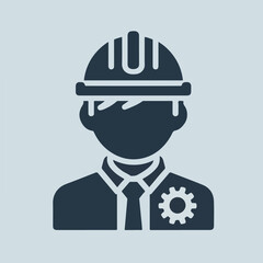 Engineering and manufacturing vector icon logo sticker illustration.