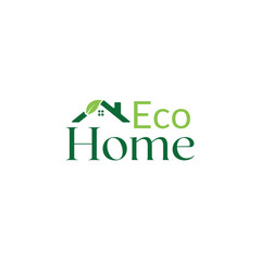 Eco home green house logo
