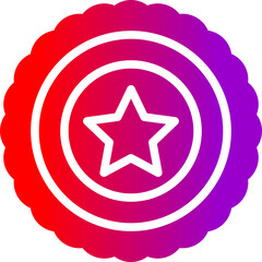 Obraz premium Badge Vector Glyph Gradient Icons