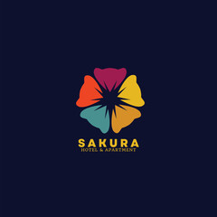 sakura abstract flower design