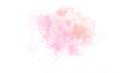 Abstract pink watercolor splash on a white background. texture design illustration.Color explosion. Paint stains. .Grunge colorful paint overlay. design template for wedding invitation birthday