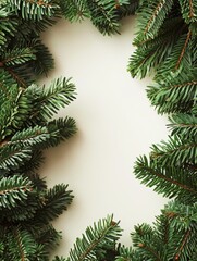 Christmas Wreath Crafted From Pine Branches