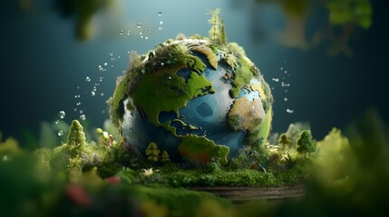 Obraz na płótnie Canvas Artistic image of mother earth. World Environment