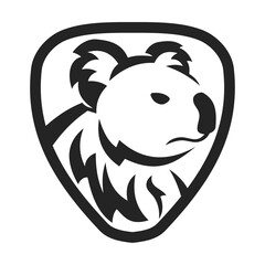 Koala logo template Isolated. Brand Identity. Icon Vector graphic