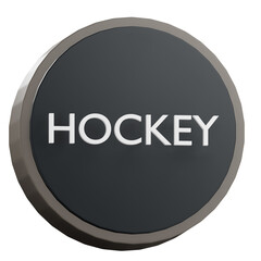 3d Ice Hockey Icon Illustration With Alpha Background