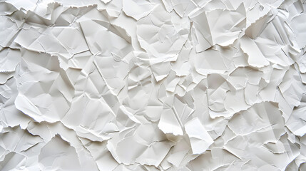 Crumpled and Torn White Watercolor Paper Background
