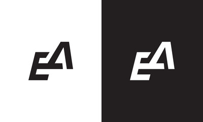 EA logo, monogram unique logo, black and white logo, premium elegant logo, letter EA Vector minimalist