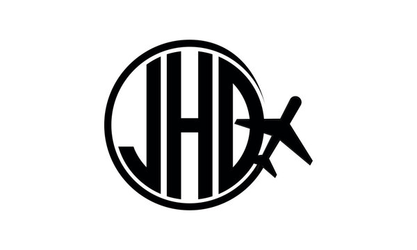 JHO three initial letter circle tour & travel agency logo design vector template. hajj Umrah agency, abstract, wordmark, business, monogram, minimalist, brand, company, flat, tourism agency, tourist