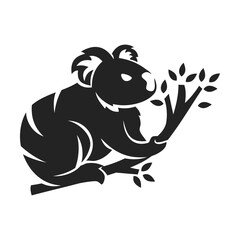 Koala logo template Isolated. Brand Identity. Icon Vector graphic