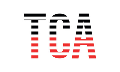 TCA three initial letter iconic line negative space minimal logo design vector template. monogram, abstract, wordmark, business, typography, minimalist, brand, company, flat, modern, unique, simple