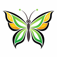 Butterfly Head Logo vector design - Butterfly sport team logo
