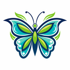 Butterfly Head Logo vector design - Butterfly sport team logo