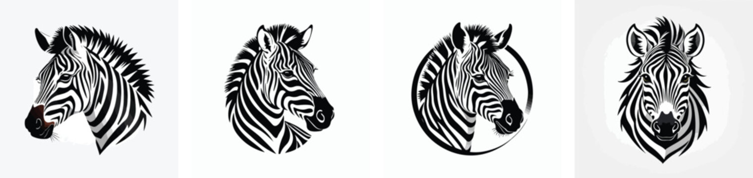 zebra logo vector icons