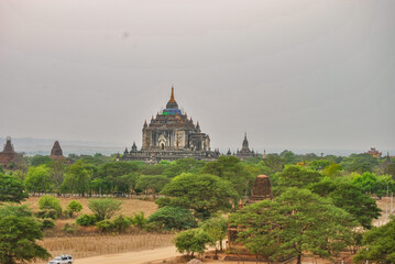 Thatbyinnyu Temple in the sacred landscape of Bagan Myanmar
