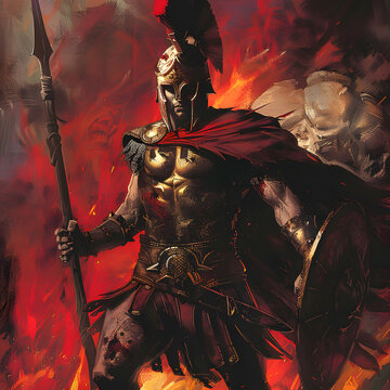 Ares god of war violence and bloodshed warrior fighter spartan 