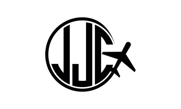 JJC three initial letter circle tour & travel agency logo design vector template. hajj Umrah agency, abstract, wordmark, business, monogram, minimalist, brand, company, flat, tourism agency, tourist