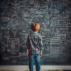 person writing on a blackboard brain concept idea education revolutionized learning reimagined