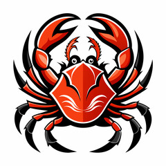 Crab Head Logo vector design - Crab sport team logo