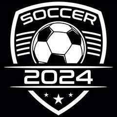 Sport, Fußball, Team, Mannschaft, Verein - Schild mit Fußball - Logo, Emblem, Label