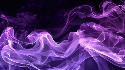 minimalism and abstract illustration, black background, ballpoint drawing art style, purple, Capillary Effect, light penetrate the air.