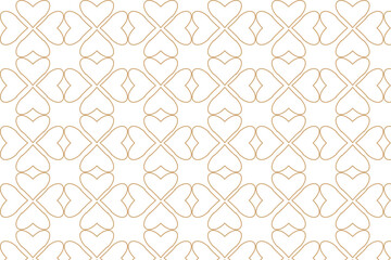 Elegant golden art nouveau seamless pattern.