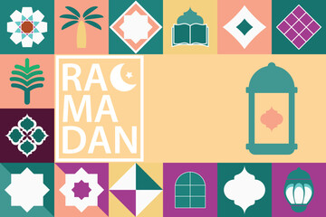 Ramadan Kareem,Islamic greeting card template with ramadan for wallpaper design,poster, media banner.