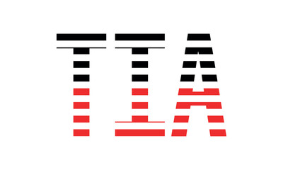 TIA three initial letter iconic line negative space minimal logo design vector template. monogram, abstract, wordmark, business, typography, minimalist, brand, company, flat, modern, unique, simple