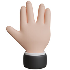 3D render of hand gestures for design.