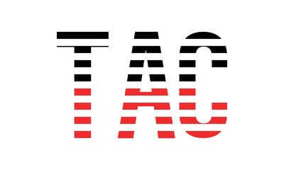 TAC three initial letter iconic line negative space minimal logo design vector template. monogram, abstract, wordmark, business, typography, minimalist, brand, company, flat, modern, unique, simple