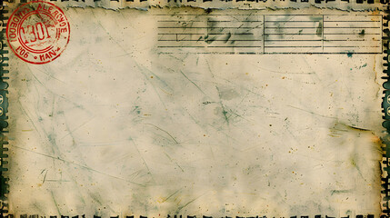 Fototapeta premium Old Postcard Texture Background for Vintage and Artistic Projects