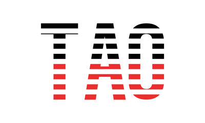 TAO three initial letter iconic line negative space minimal logo design vector template. monogram, abstract, wordmark, business, typography, minimalist, brand, company, flat, modern, unique, simple
