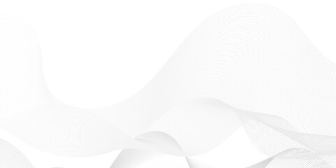 Vector abstract white and gray technology wave background. futuristic gradient and white wave curve lines banner  design. Modern template design flowing particles wave.