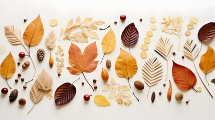 autumn leaves background - obrazy, fototapety, plakaty