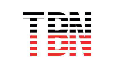 TBN three initial letter iconic line negative space minimal logo design vector template. monogram, abstract, wordmark, business, typography, minimalist, brand, company, flat, modern, unique, simple