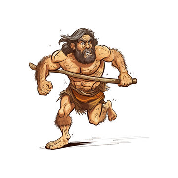 Caveman Wearing. Vector illustration design.
